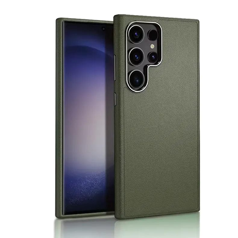 ktusu Generic Cases & Covers Vegan Leather Metal Button MagSafe Case for Samsung S24 Ultra