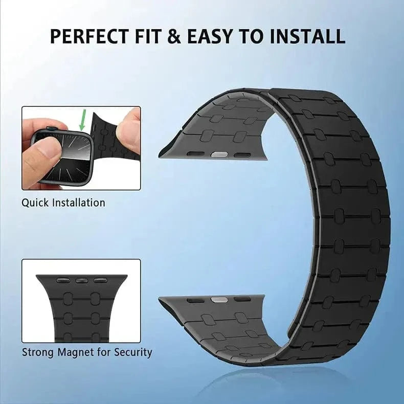 ktusu Generic Watch Bands Velour Silicone Magnetic Loop for Apple Watch 42 | 44 | 45 | Ultra 49 | 46mm S10