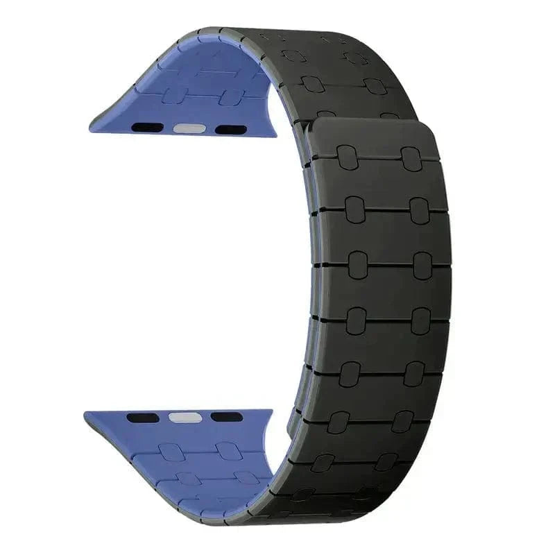 ktusu Generic Watch Bands Velour Silicone Magnetic Loop for Apple Watch 42 | 44 | 45 | Ultra 49 | 46mm S10 Army Green Blue