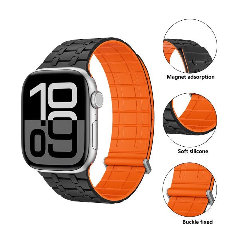 ktusu Generic Watch Bands Velour Silicone Magnetic Loop with Clasp for Apple Watch 42 | 44 | 45 | Ultra 49 | 46mm S10