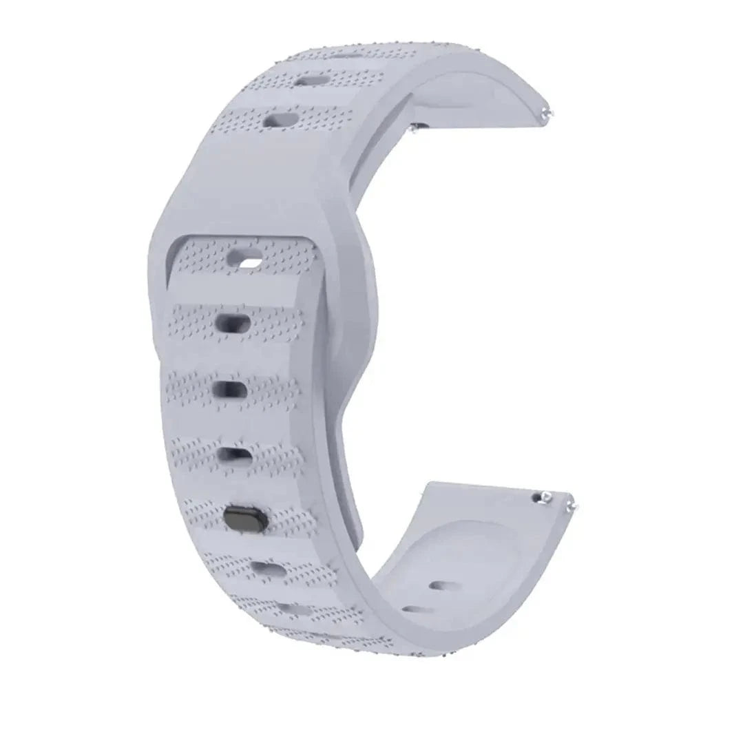 ktusu Generic Watch Bands Waterproof Grip Sports Silicone Strap for Smartwatch 20mm Grey