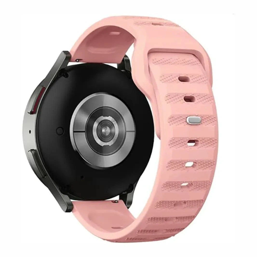 ktusu Generic Watch Bands Waterproof Grip Sports Silicone Strap for Smartwatch 20mm Pink