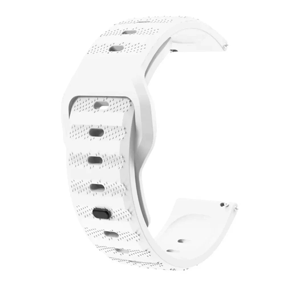 ktusu Generic Watch Bands Waterproof Grip Sports Silicone Strap for Smartwatch 20mm White