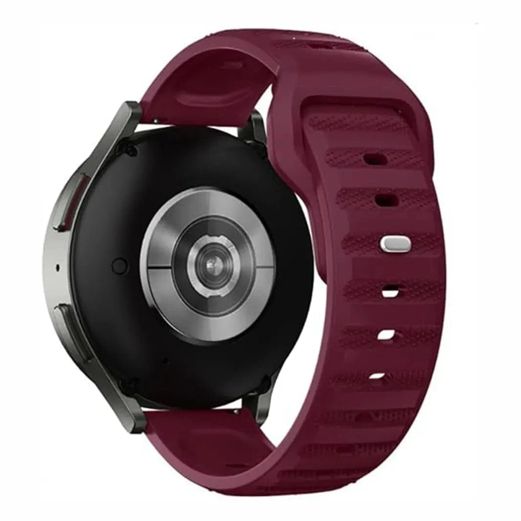 ktusu Generic Watch Bands Waterproof Grip Sports Silicone Strap for Smartwatch 20mm Wine