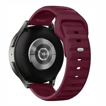 ktusu Generic Watch Bands Waterproof Grip Sports Silicone Strap for Smartwatch 20mm Wine