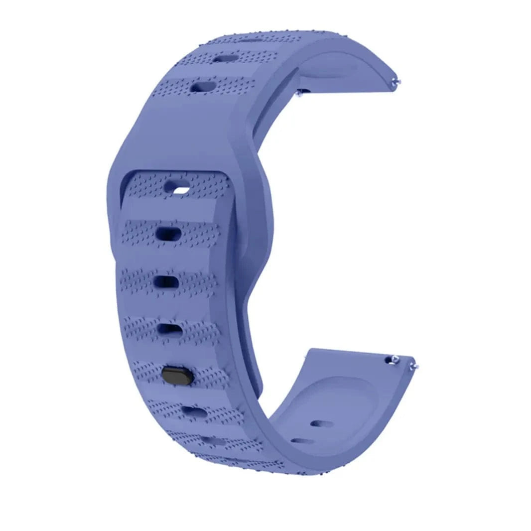ktusu Generic Watch Bands Waterproof Grip Sports Silicone Strap for Smartwatch 22mm Steel Blue