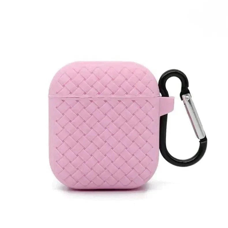 ktusu Generic Cases & Covers Woven Silicone Cover for Airpods 1 | 2 Baby Pink