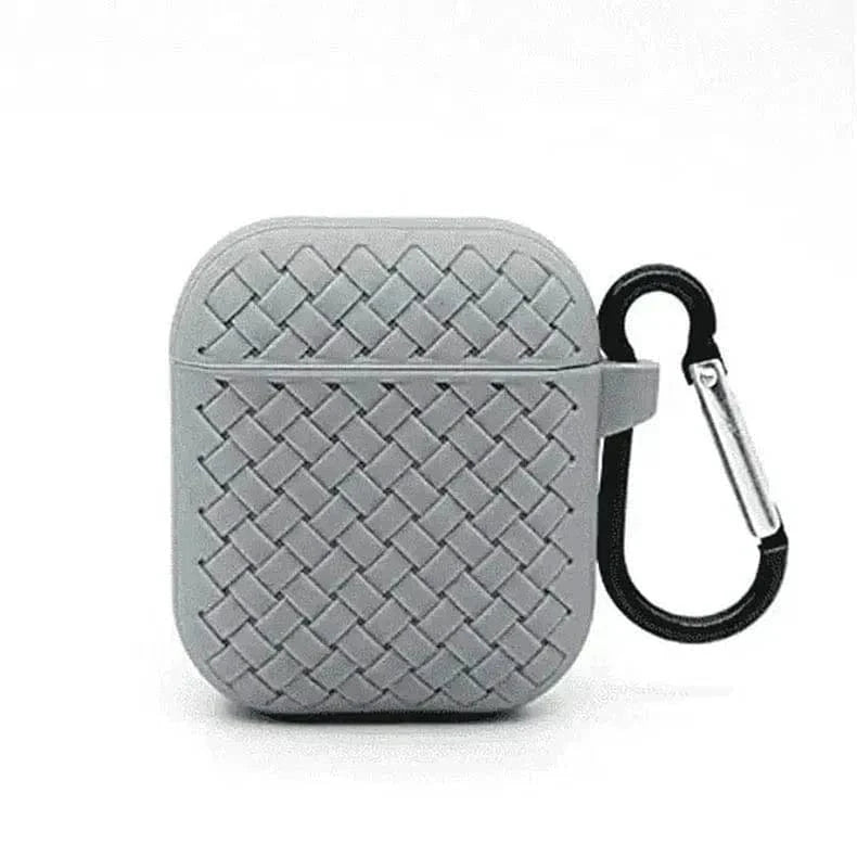 ktusu Generic Cases & Covers Woven Silicone Cover for Airpods 1 | 2 Grey