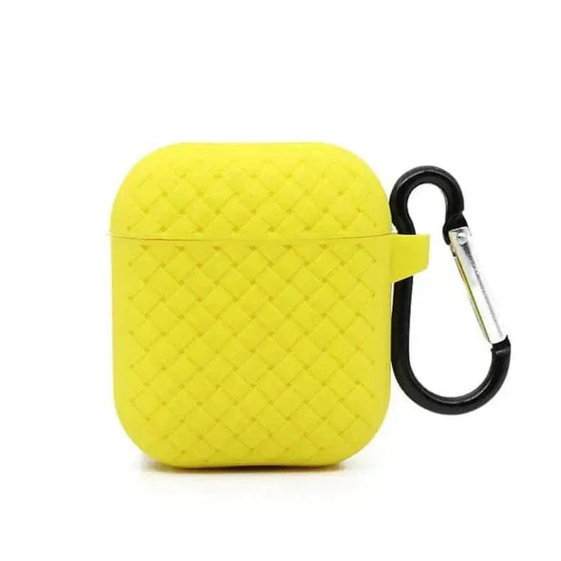 ktusu Generic Cases & Covers Woven Silicone Cover for Airpods 1 | 2 Yellow