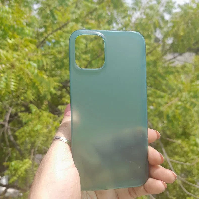 Cases & Covers for iPhone 12 Pro Max / Forest Green 0.4mm Frosted Slim Paper Case with Open camera Phone for Apple iPhone
