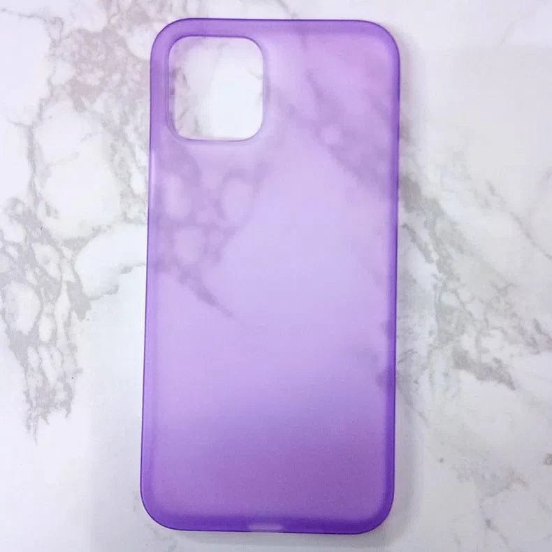 Cases & Covers for iPhone 12 Pro Max / Purple 0.4mm Frosted Slim Paper Case with Open camera Phone for Apple iPhone