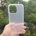 Cases & Covers for iPhone 14 / White 0.4mm Frosted Slim Matte Paper Phone Back Case Cover for Apple iPhone