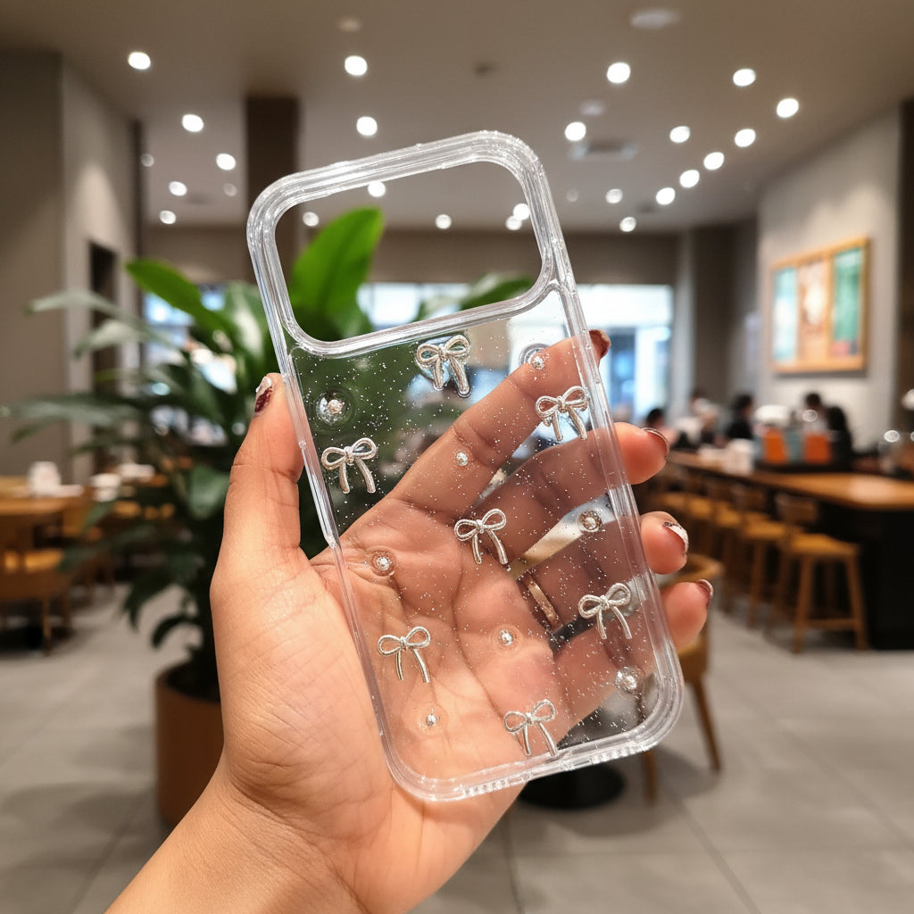 3D Cute Design Transparenrt Hard Case for iPhone 17 Pro