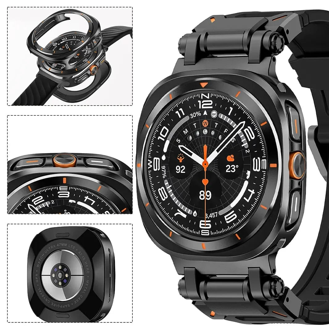ktusu Generic Cases & Covers 2 in 1 Metal Cover for Samsung Watch Ultra (47mm)