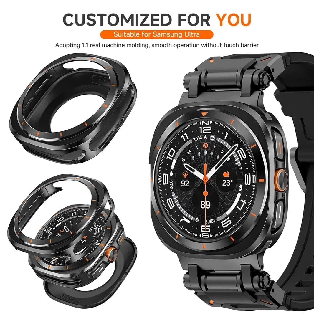 ktusu Generic Cases & Covers 2 in 1 Metal Cover for Samsung Watch Ultra (47mm)