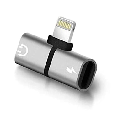 2 in 1 Mini Portable 8 pin Charging & Audio Splitter Adapter
