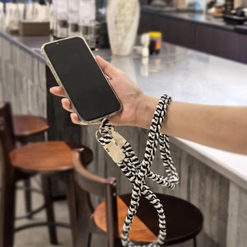 3-in-1 Braided Mobile Phone Lanyard Strap – Stylish Adjustable Neck & Wrist Phone Holder with Durable Rope Design