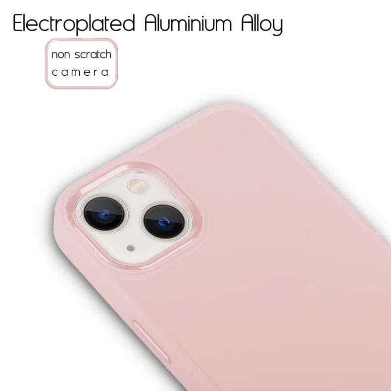 Cases & Covers for iPhone 14 Pro Max / Pink Metal Camera Frame Matte Smooth Back Case for Apple iPhone