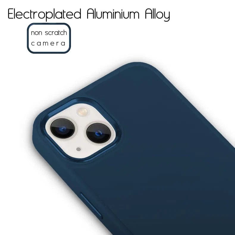 Cases & Covers for Samsung S20 FE / Dark Blue 3 in 1 Metal Camera Frame Matte TPU Phone Case for Samsung Galaxy
