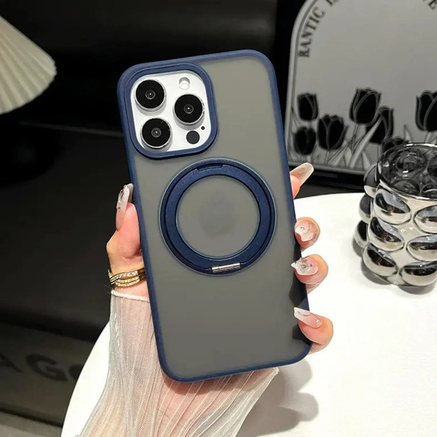 Cases & Covers 360 Degree Rotatable Magnetic Kickstand Shockproof Hard Case for iPhone 16 Pro Max