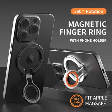 Stands 360° Rotatable Magnetic Ring Grip for Magsafe Function Built in Cases