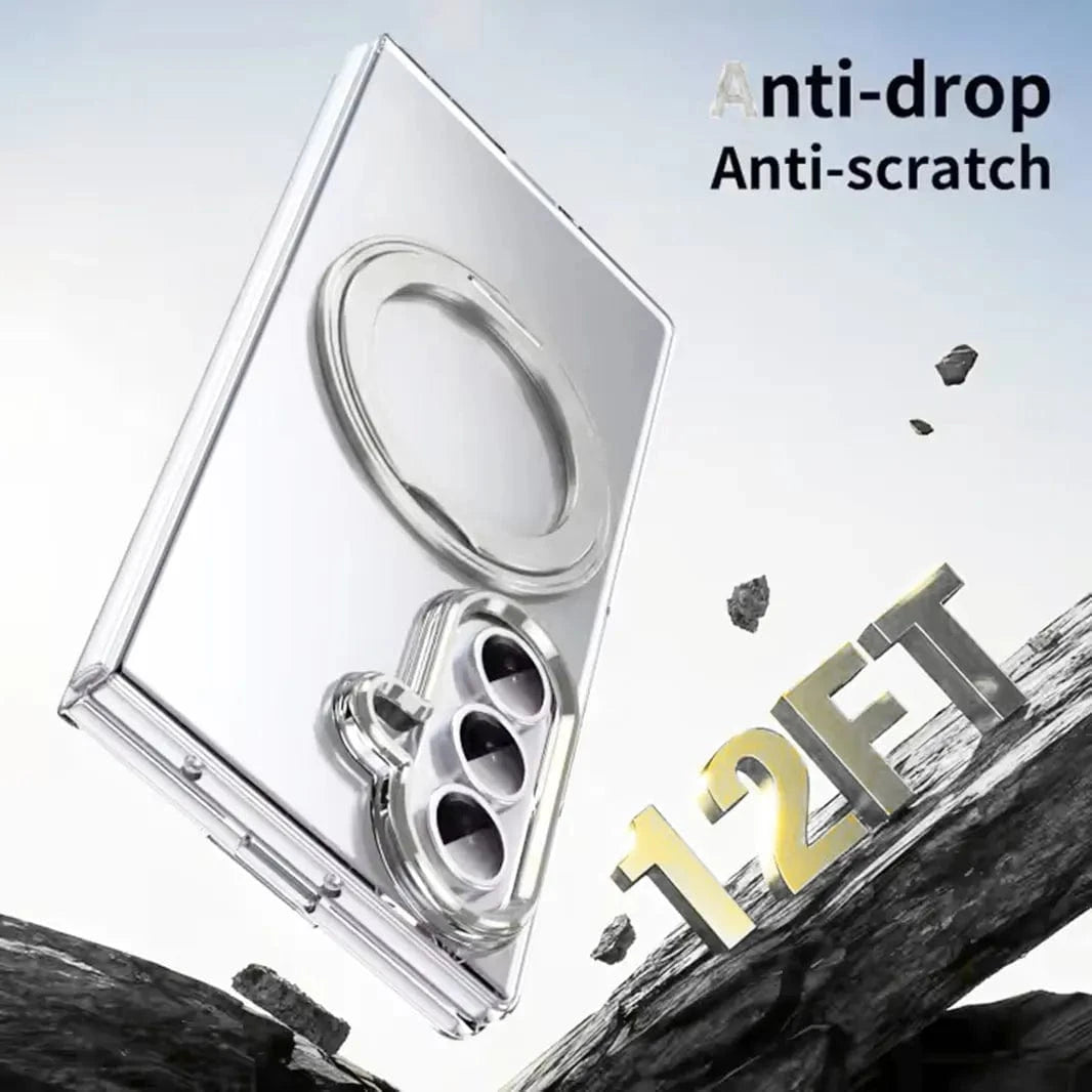 360°Rotatable Ring Kickstand Transparent Hard Case for Samsung Z Fold7