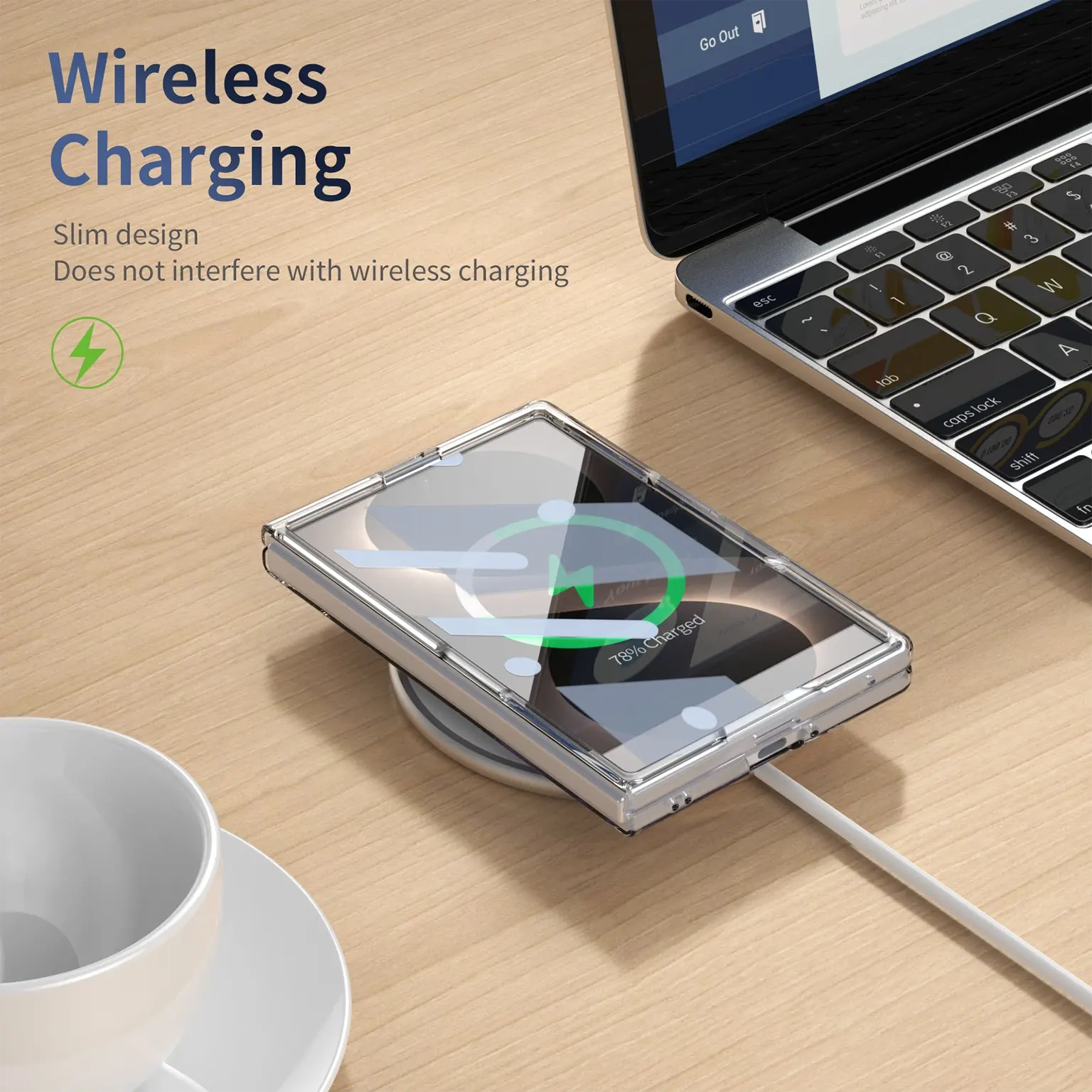 360°Rotatable Ring Kickstand Transparent Hard Case for Samsung Z Fold8