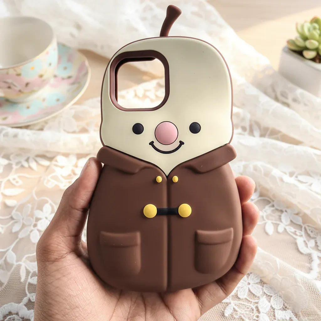 Cases & Covers 3D Cute Cartoon Character Scalable Holder Soft Silicone Case for iPhone 13