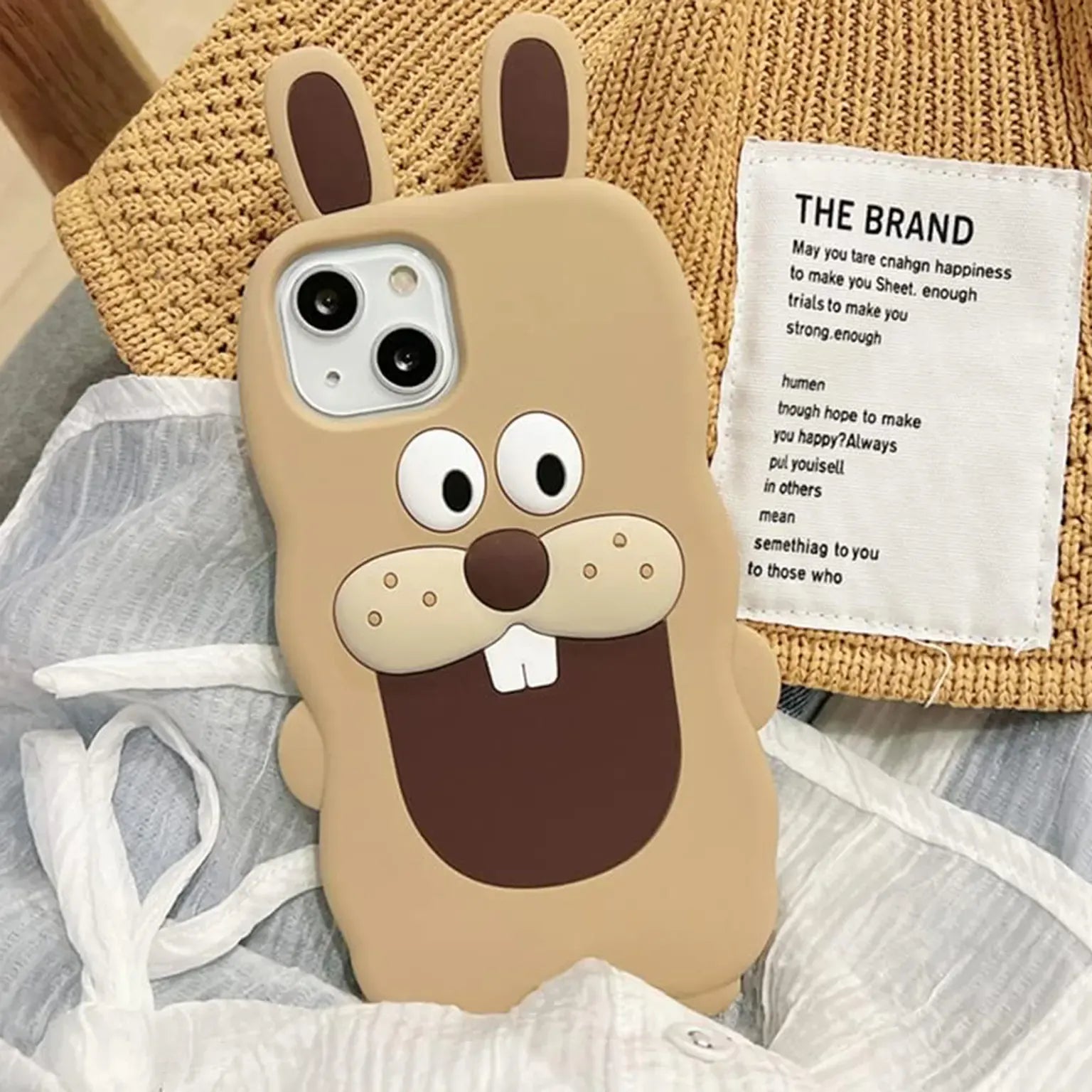 Cases & Covers 3D Cute Cartoon Character Scalable Holder Soft Silicone Case for iPhone 13