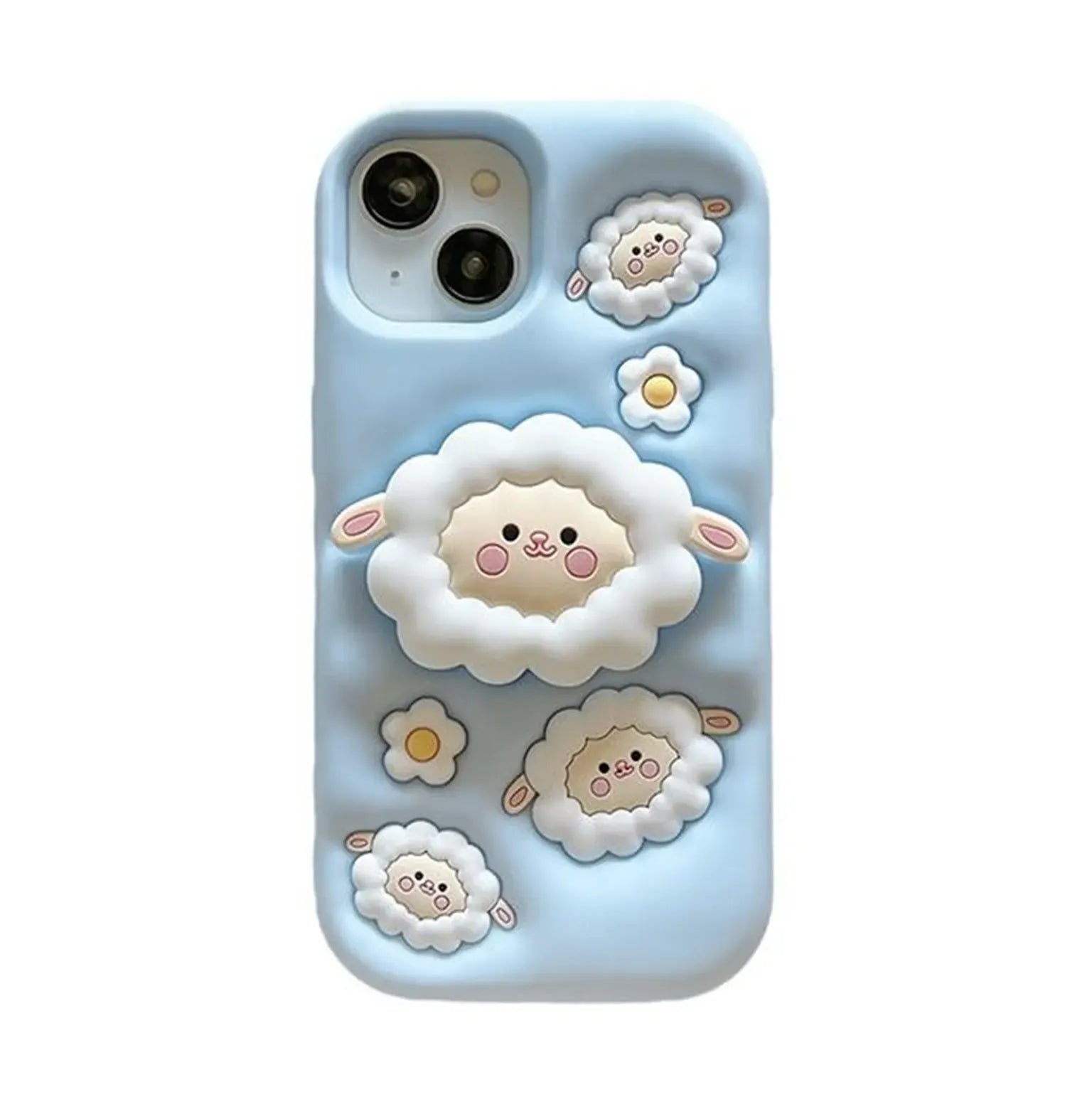Cases & Covers 3D Cute Cartoon Character Scalable Holder Soft Silicone Case for iPhone 13