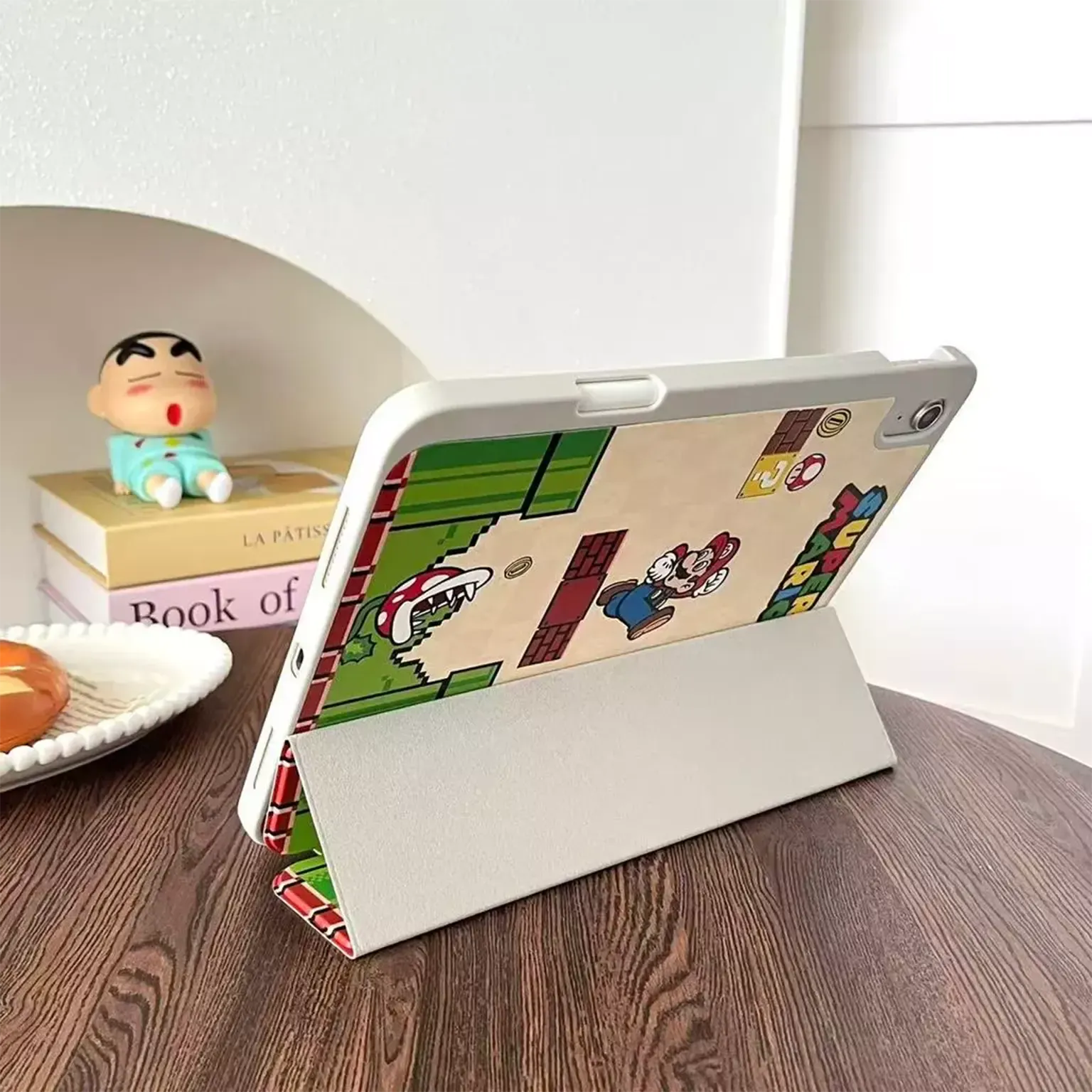 Cases & Covers 3D Cute Cartoon PU Leather Trifold Flip Auto Wake/Sleep with Pencil Holder Cover for iPad Air 4 | 5 | 6| Air 11  (2024) | Pro 10.9 | Pro 11 (2020)