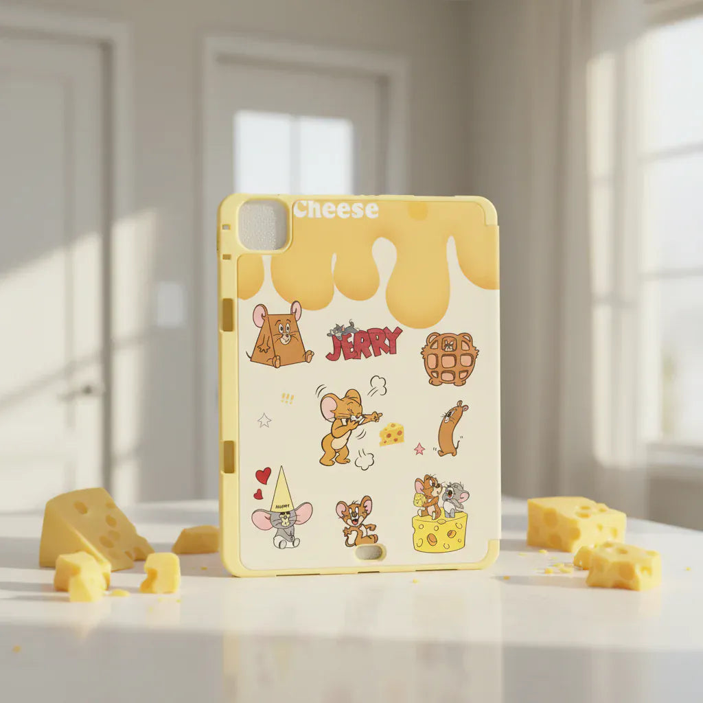 Cases & Covers 3D Cute Cartoon PU Leather Trifold Flip Auto Wake/Sleep with Pencil Holder Cover for iPad Air 4 | 5 | 6| Air 11  (2024) | Pro 10.9 | Pro 11 (2020)