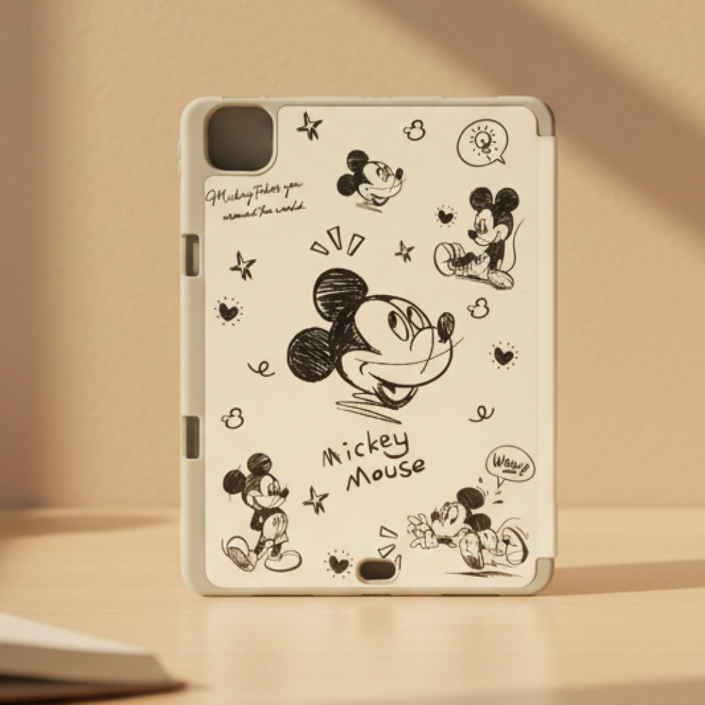 3D Cute Cartoon PU Leather Trifold Flip Auto Wake/Sleep with Pencil Holder Cover for iPad Air 4 | 5 | 6| Air 11  (2024) | Pro 10.9 | Pro 11 (2020)