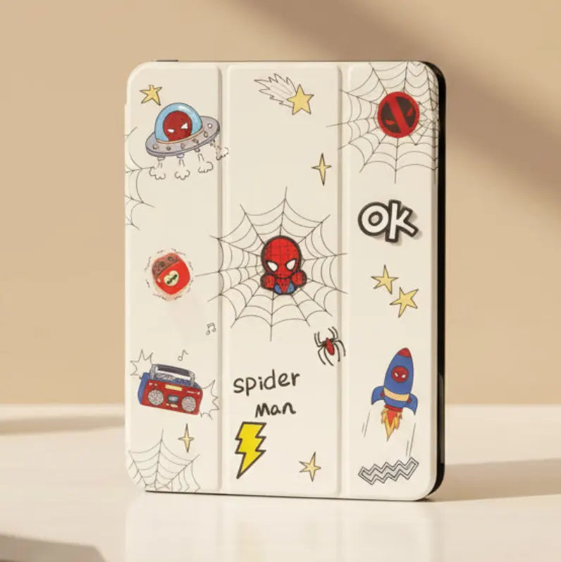 3D Cute Cartoon PU Leather Trifold Flip Auto Wake/Sleep with Pencil Holder Cover for iPad Air 4 | 5 | 6| Air 11  (2024) | Pro 10.9 | Pro 11 (2020) KTSUPUX9E 8992953555749