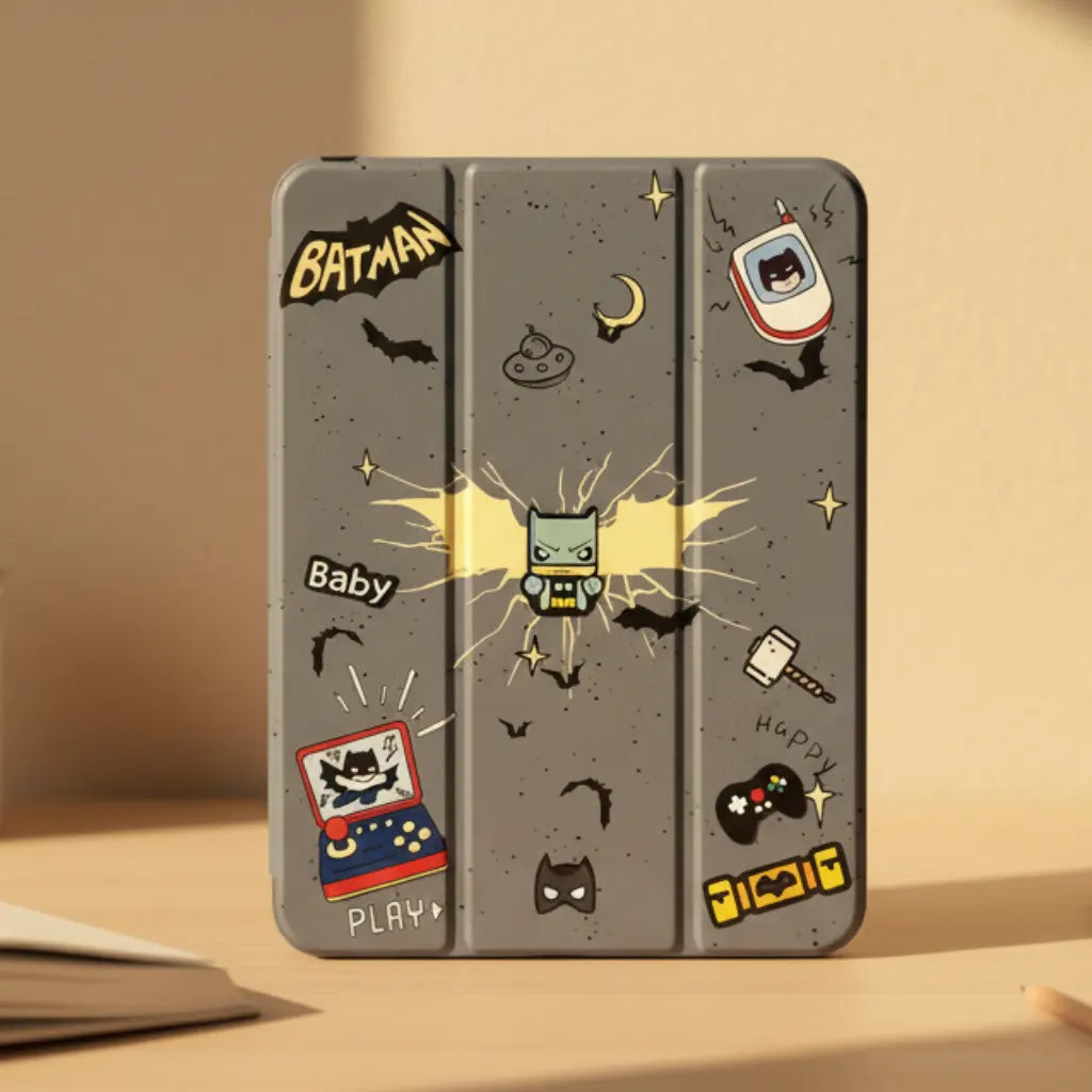 3D Cute Cartoon PU Leather Trifold Flip Auto Wake/Sleep with Pencil Holder Cover for iPad Air 4 | 5 | 6| Air 11  (2024) | Pro 10.9 | Pro 11 (2020) KTSUSA7BD 8919574137277