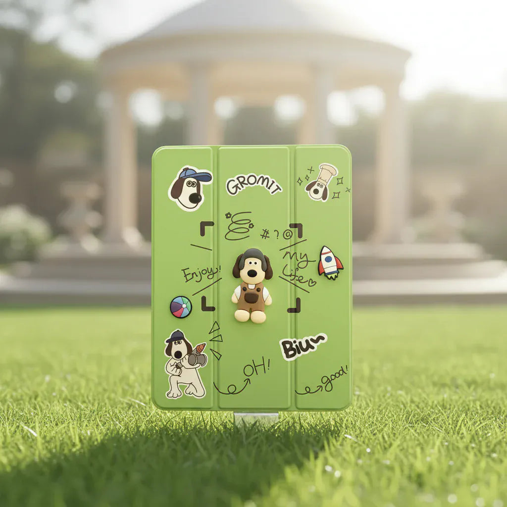 Cases & Covers 3D Cute Cartoon PU Leather Trifold Flip Auto Wake/Sleep with Pencil Holder Cover for iPad Air 4 | 5 | 6| Air 11  (2024) | Pro 10.9 | Pro 11 (2020)