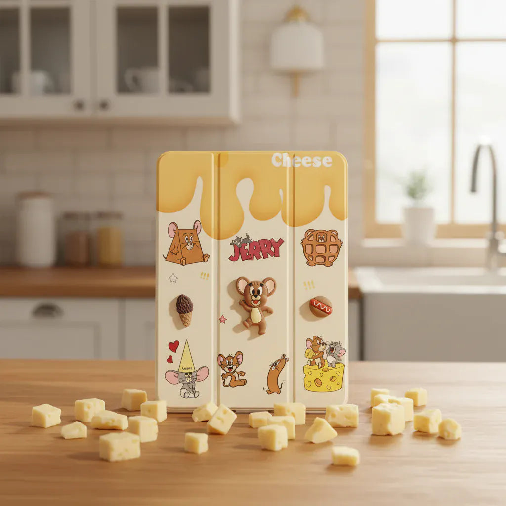 Cases & Covers 3D Cute Cartoon PU Leather Trifold Flip Auto Wake/Sleep with Pencil Holder Cover for iPad Air 4 | 5 | 6| Air 11  (2024) | Pro 10.9 | Pro 11 (2020)