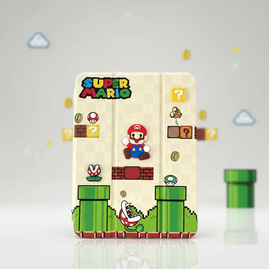 Cases & Covers 3D Cute Cartoon PU Leather Trifold Flip Auto Wake/Sleep with Pencil Holder Cover for iPad Air 4 | 5 | 6| Air 11  (2024) | Pro 10.9 | Pro 11 (2020)