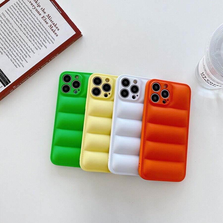 Cases & Covers - 3D Puffer Pattern Soft TPU Silicone Phone Back Case Cover for Apple iPhone - ktusu - 3D Puffer Pattern Soft TPU Silicone Phone Back Case Cover for Apple iPhone - undefined
