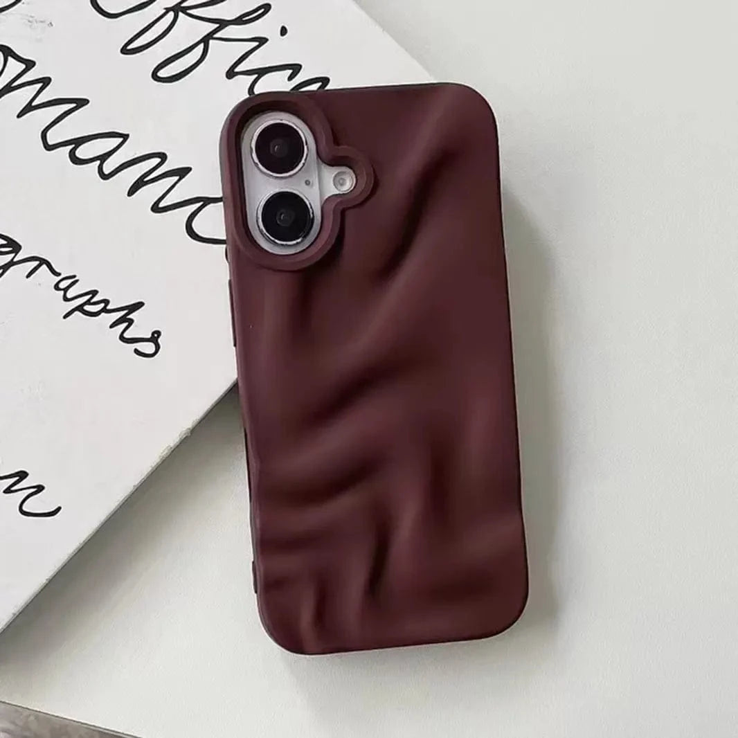 3D Water Ripple Pattern Wave Silicone Soft Case for iPhone 16