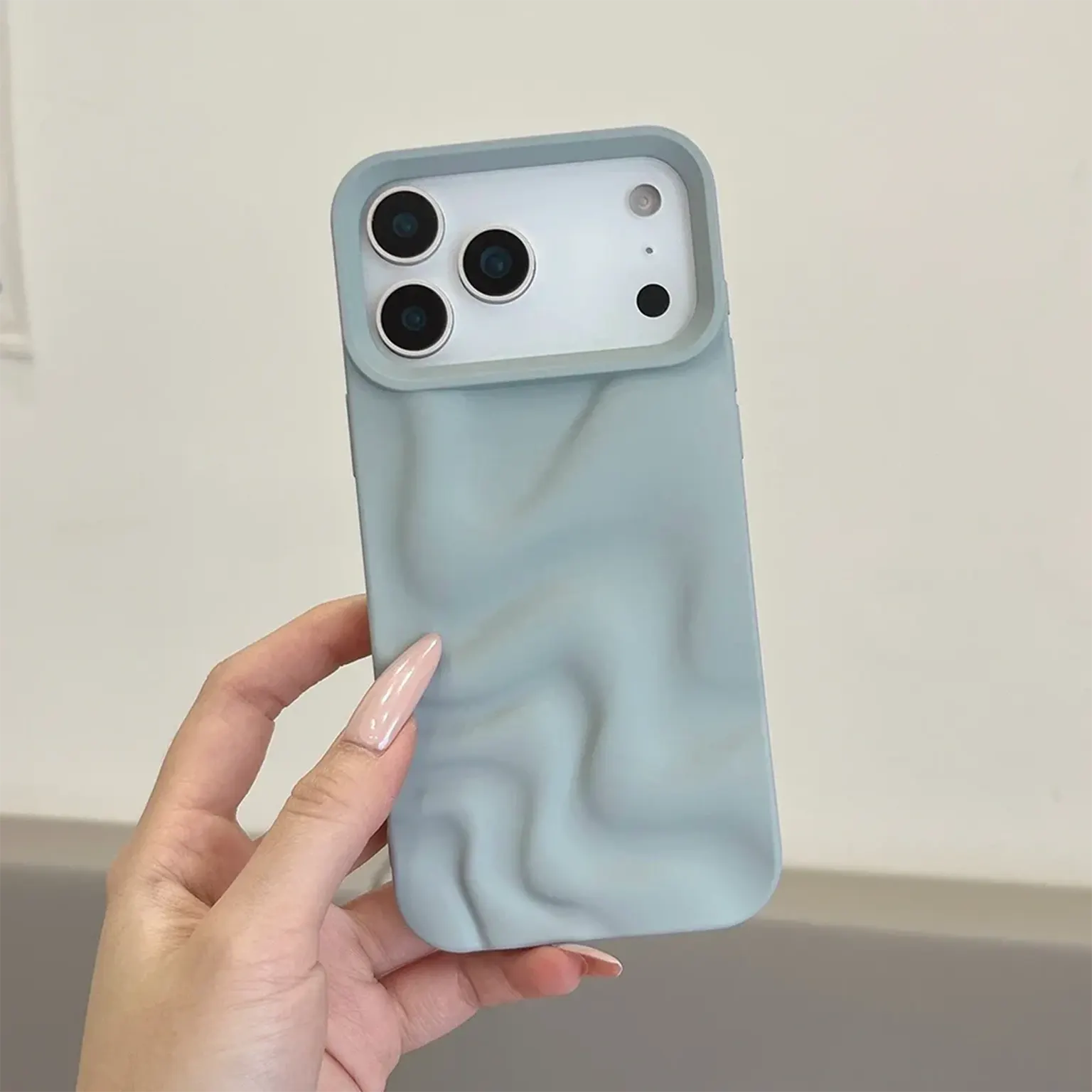3D Water Ripple Pattern Wave Silicone Soft Case for iPhone 17 Pro