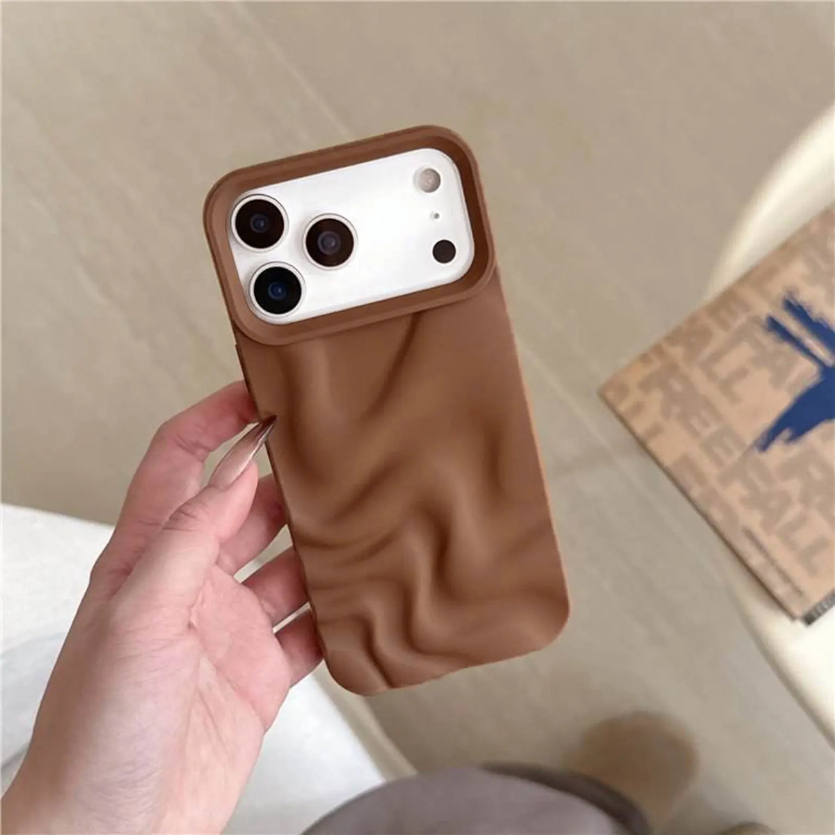 3D Water Ripple Pattern Wave Silicone Soft Case for iPhone 17 Pro