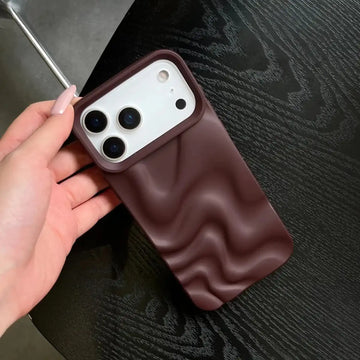 3D Water Ripple Pattern Wave Silicone Soft Case for iPhone 18 Pro