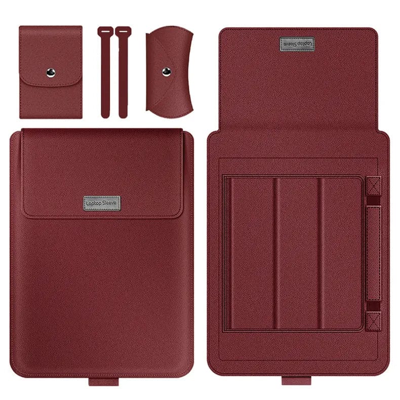 4-in-1 Portable Waterproof Integrated Stand Laptop Sleeve Bag