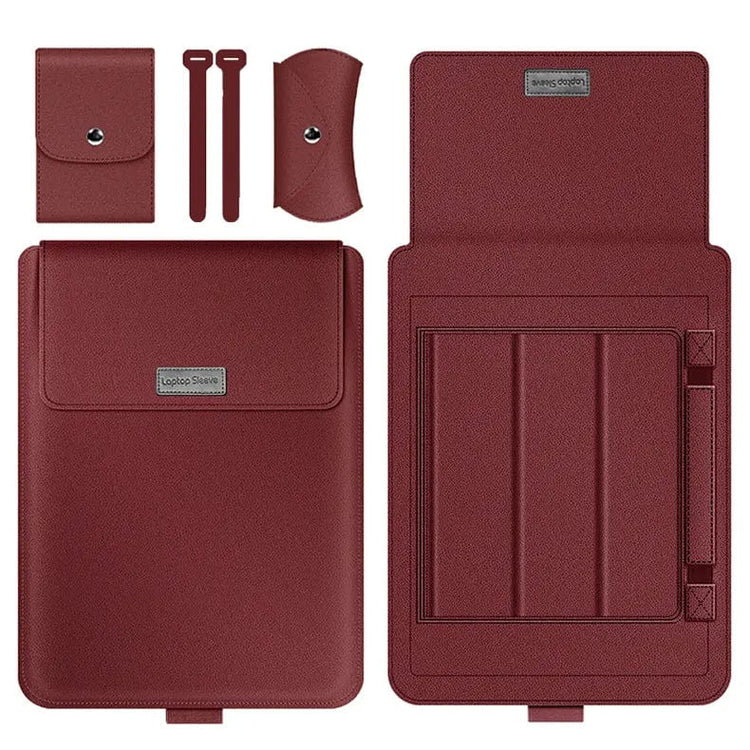 4-in-1 Portable Waterproof Integrated Stand Laptop Sleeve Bag
