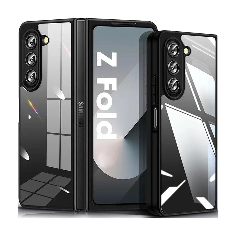 Cases & Covers for Samsung Z Fold6 / Black Acrylic TPU PC Glossy Matte Bumper Phone Case for Samsung Z Fold