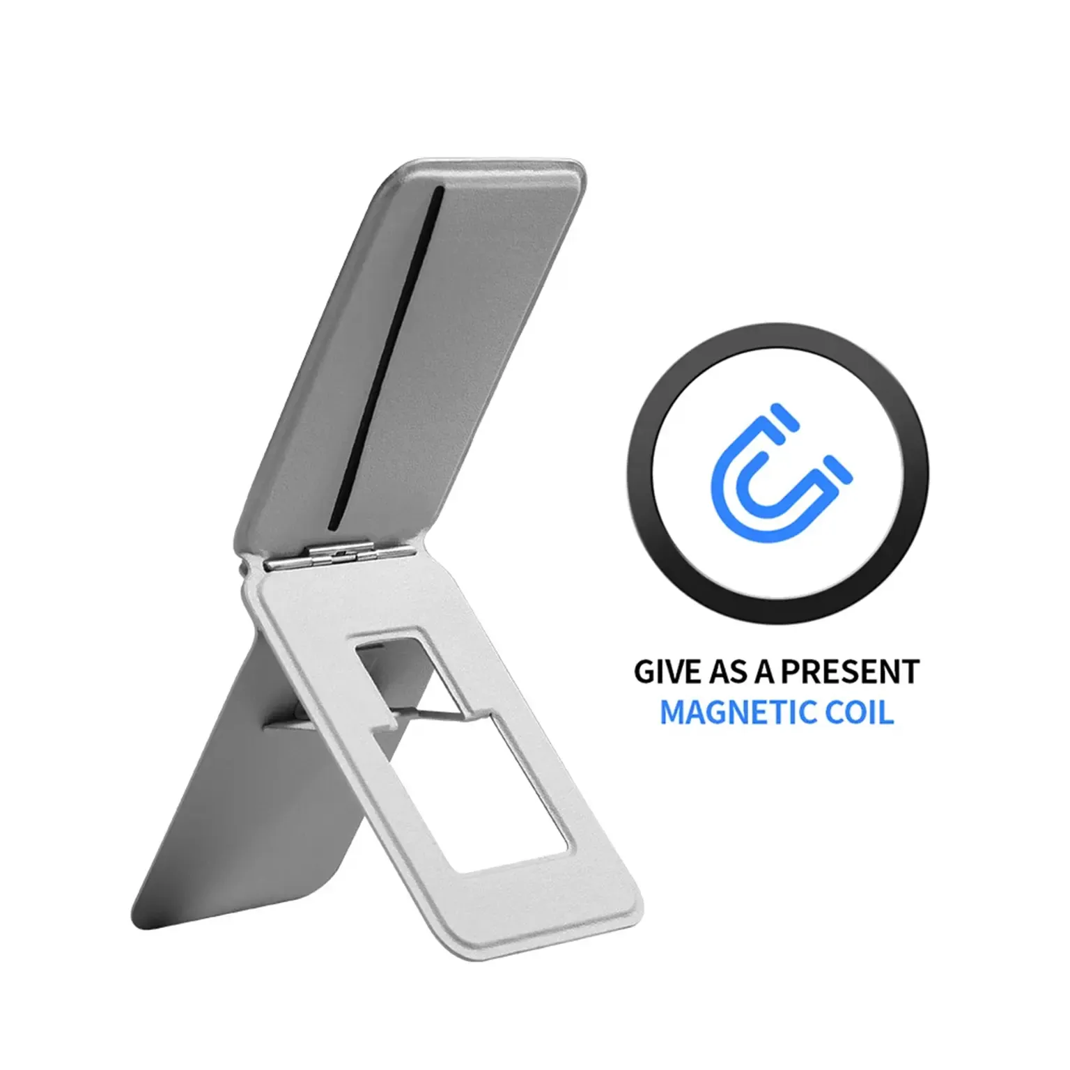 Enhancement Adjustable Angles Multi Functional Magnetic Magsafe Leather Texture card holder wallet for iPhone