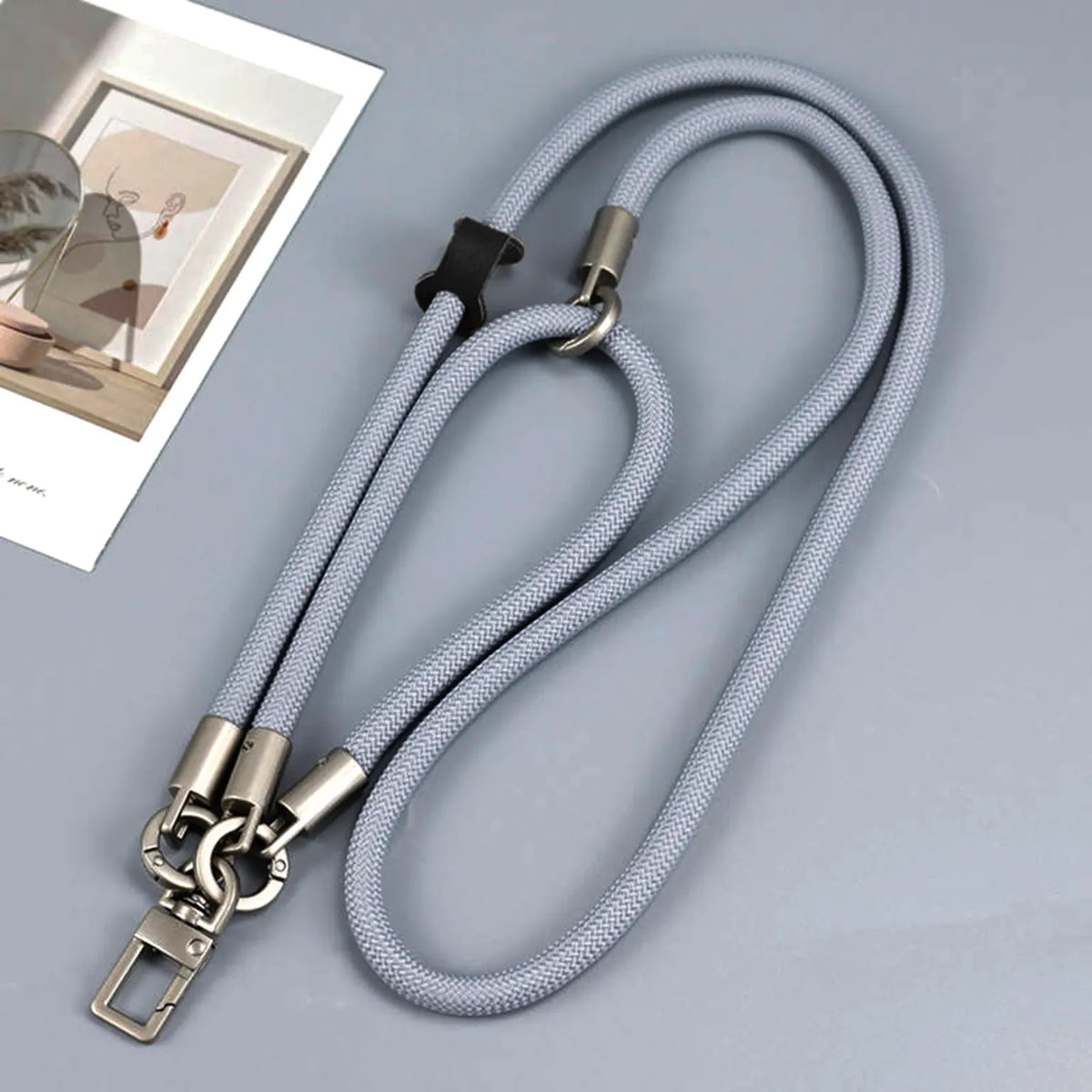 Adjustable Braided Mobile Phone Lanyard Strap – Durable Neck & Wrist Phone Holder with Detachable Metal Clip, Multifunctional Hands-Free Carrying Strap KTSUY2SNA 8976392608037