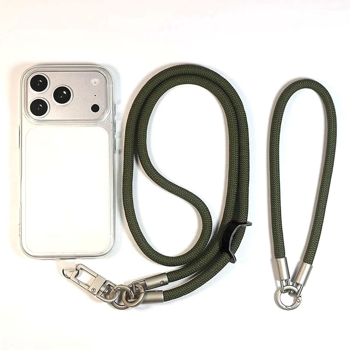 Adjustable Braided Mobile Phone Lanyard Strap – Durable Neck & Wrist Phone Holder with Detachable Metal Clip, Multifunctional Hands-Free Carrying Strap