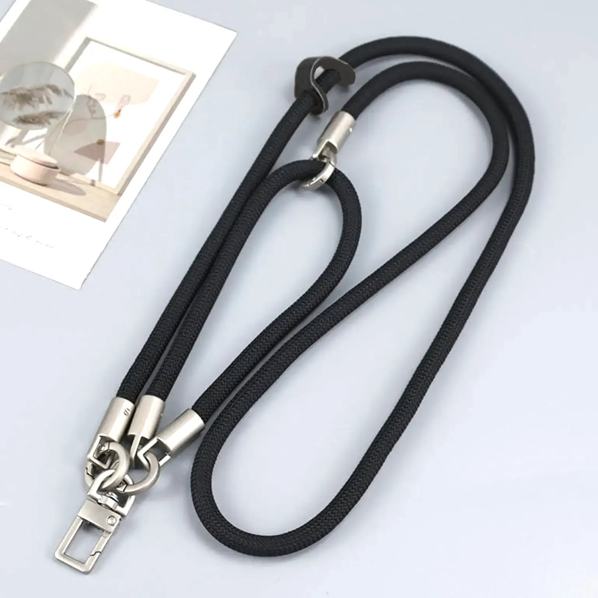 Adjustable Braided Mobile Phone Lanyard Strap – Durable Neck & Wrist Phone Holder with Detachable Metal Clip, Multifunctional Hands-Free Carrying Strap KTSUKYYX2 8967639193782
